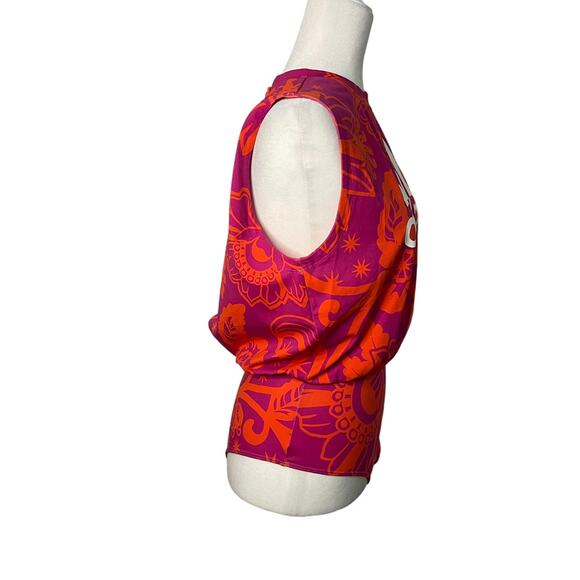 NWT Women's Farm Rio X Adidas Pink and Orange Tropical print body suit - Small - Picture 3 of 10